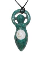 Orgoniet hanger Gaia / Godin met amazoniet en shiva eye